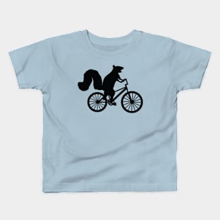 Funny Squirrel on a Bike Graphic - For Squirrel Lovers Kids T-Shirt